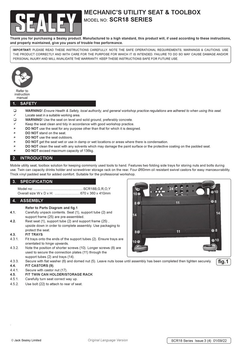 Sealey SCR18 Series User manual