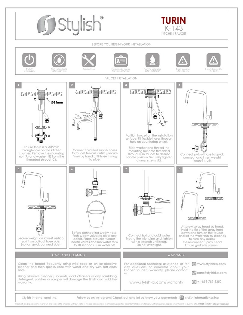 Stylish TURIN K-143 installation instructions Stylish TURIN K-143 installation instructions