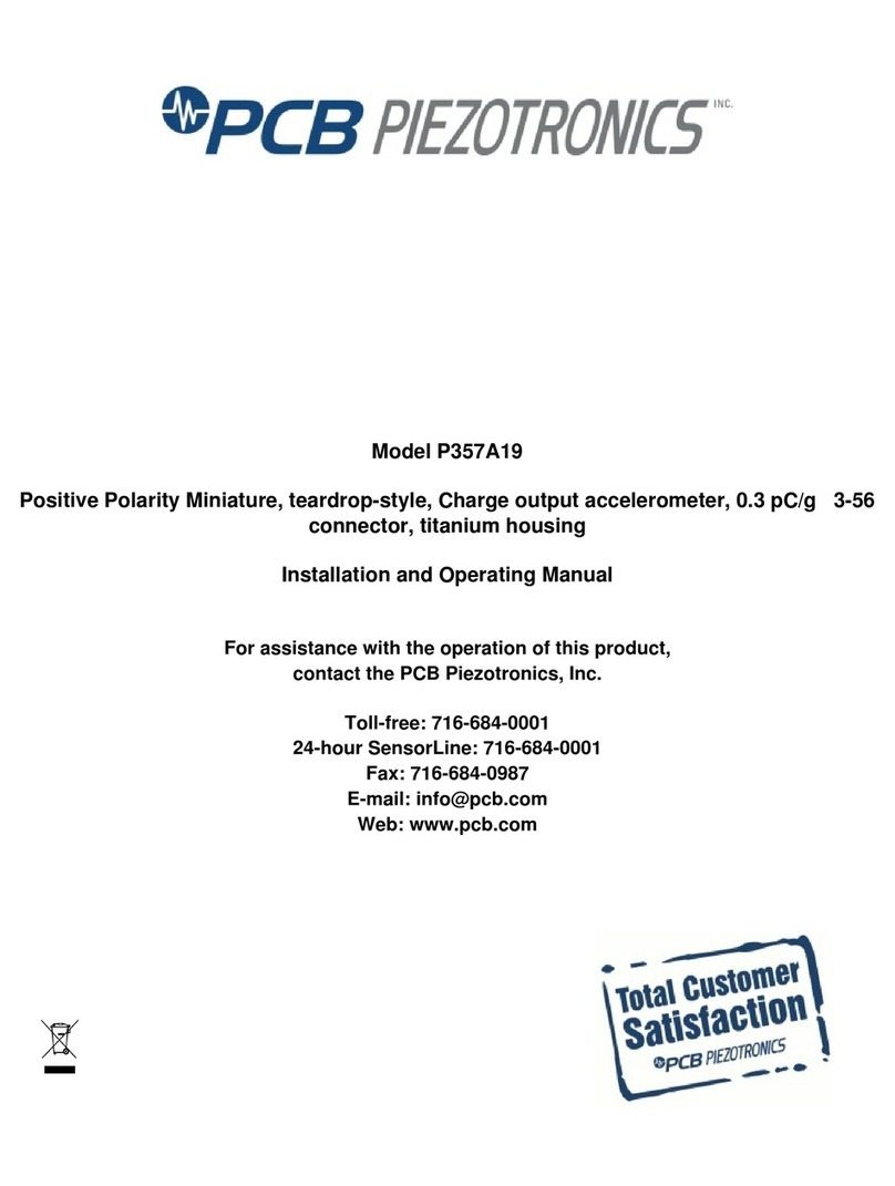 PCB Piezotronics P357A19 User manual