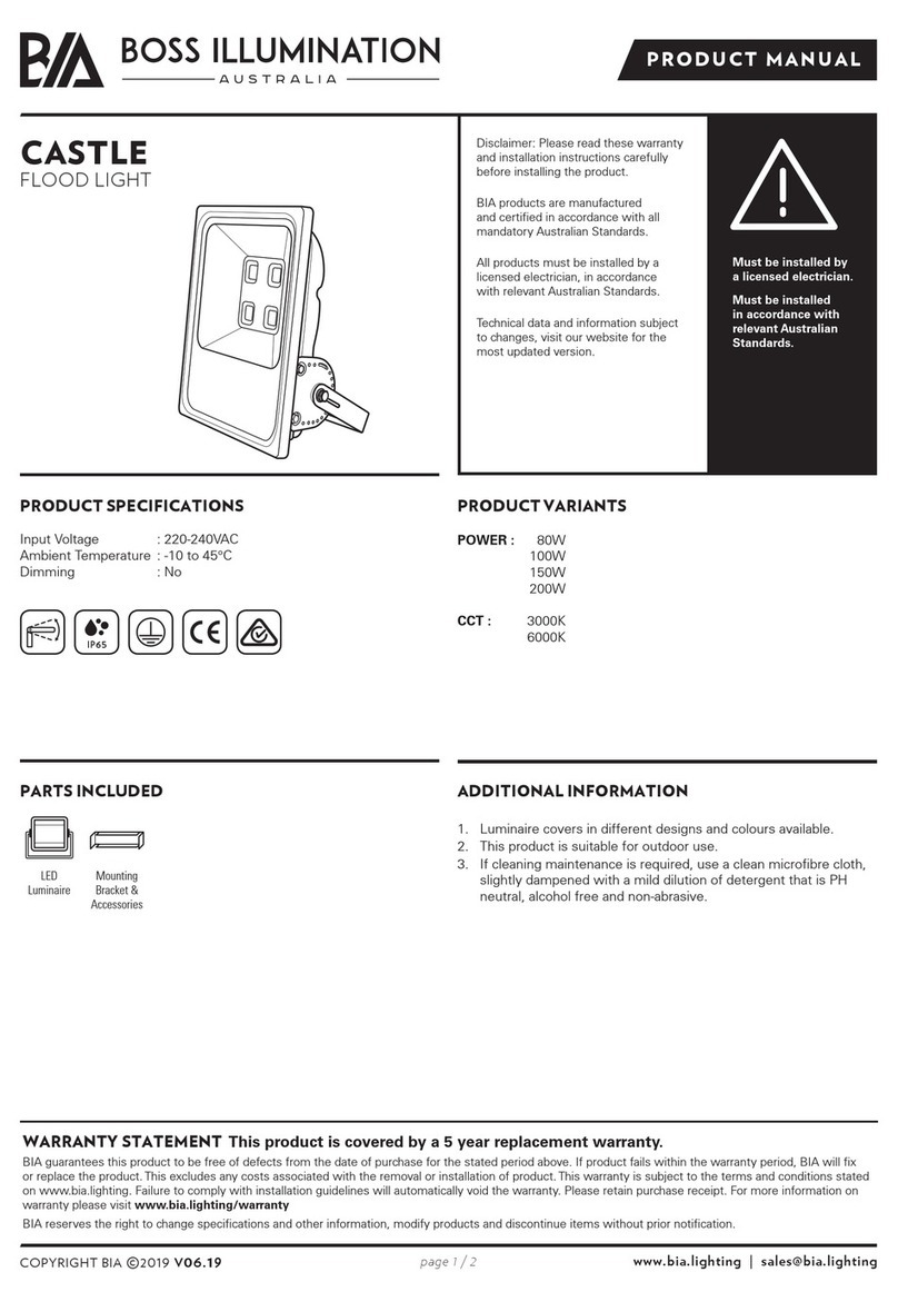 BOSS ILLUMINATION CASTLE Series product manual