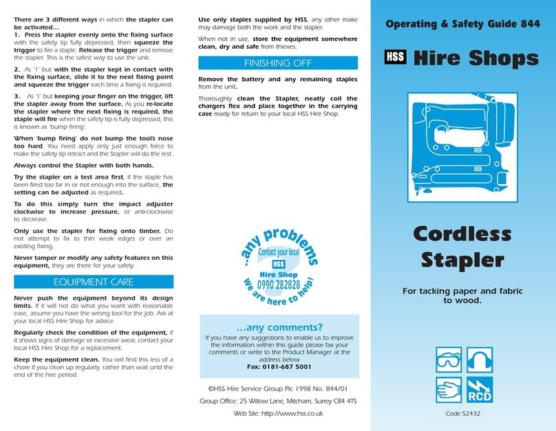 HSS Hire 52432 Operating & safety guide HSS Hire 52432 Operating & safety guide