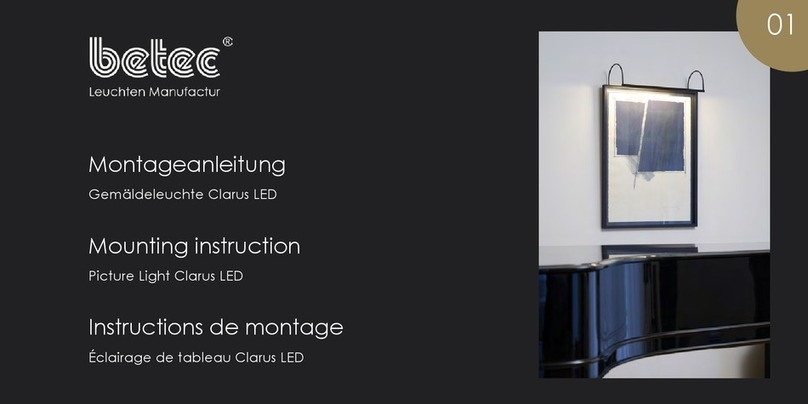 Betec Picture Light Clarus LED Mounting instruction