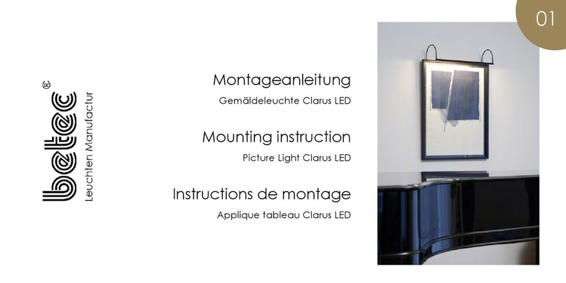 Betec Picture Light Clarus LED Mounting instruction