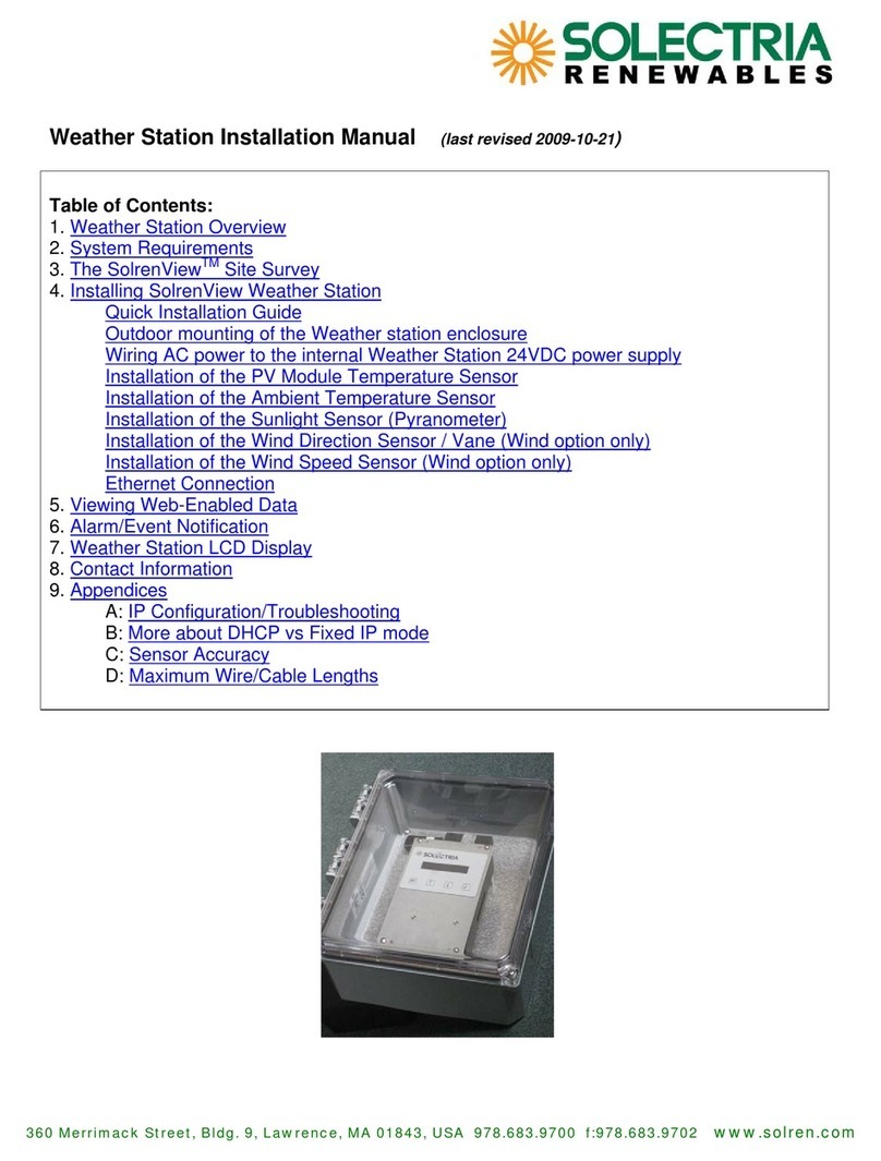 Solectria Renewables Weather Station User manual Solectria Renewables Weather Station User manual