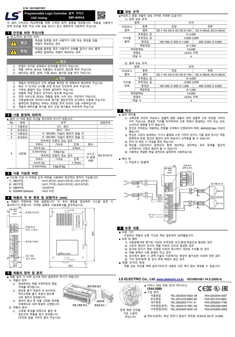 LS ELECTRIC XBF-AH04A User manual