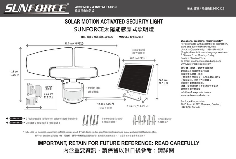 Sunforce 82193 quick start guide