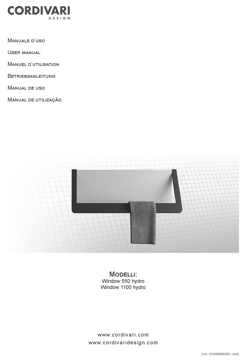 Cordivari Window 550 hydro User manual