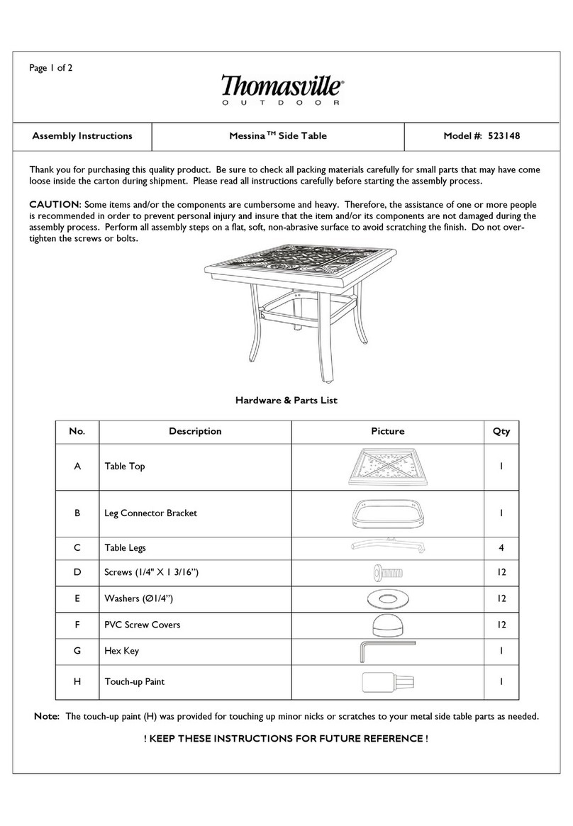 Thomasville Messina 523148 Assembly instructions