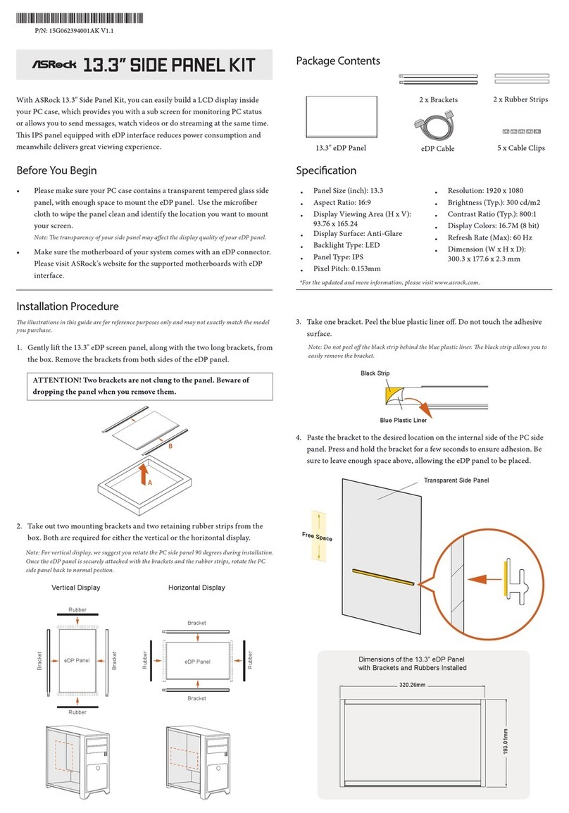 ASROCK 13.3" Side Panel Kit manual