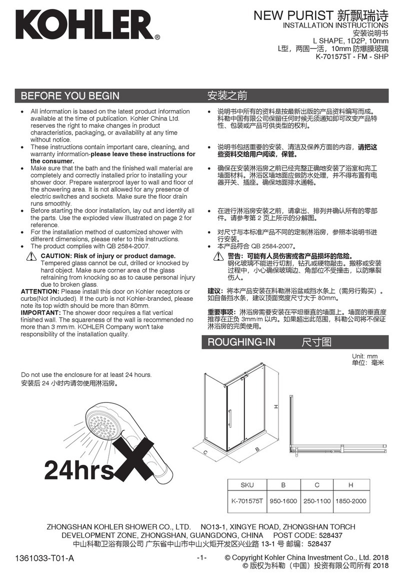 Kohler NEW PURIST K-701575T User manual
