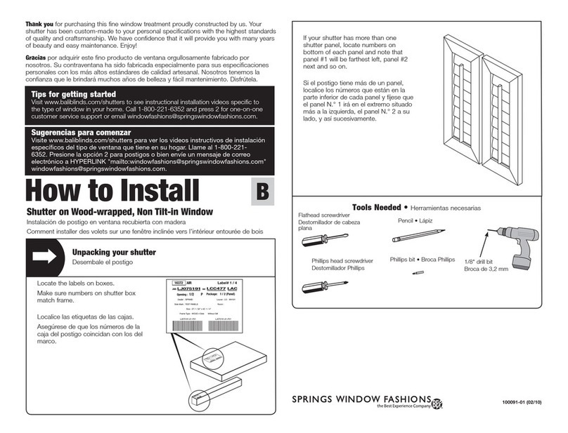 Springs Window Fashions LJ075191 quick start guide
