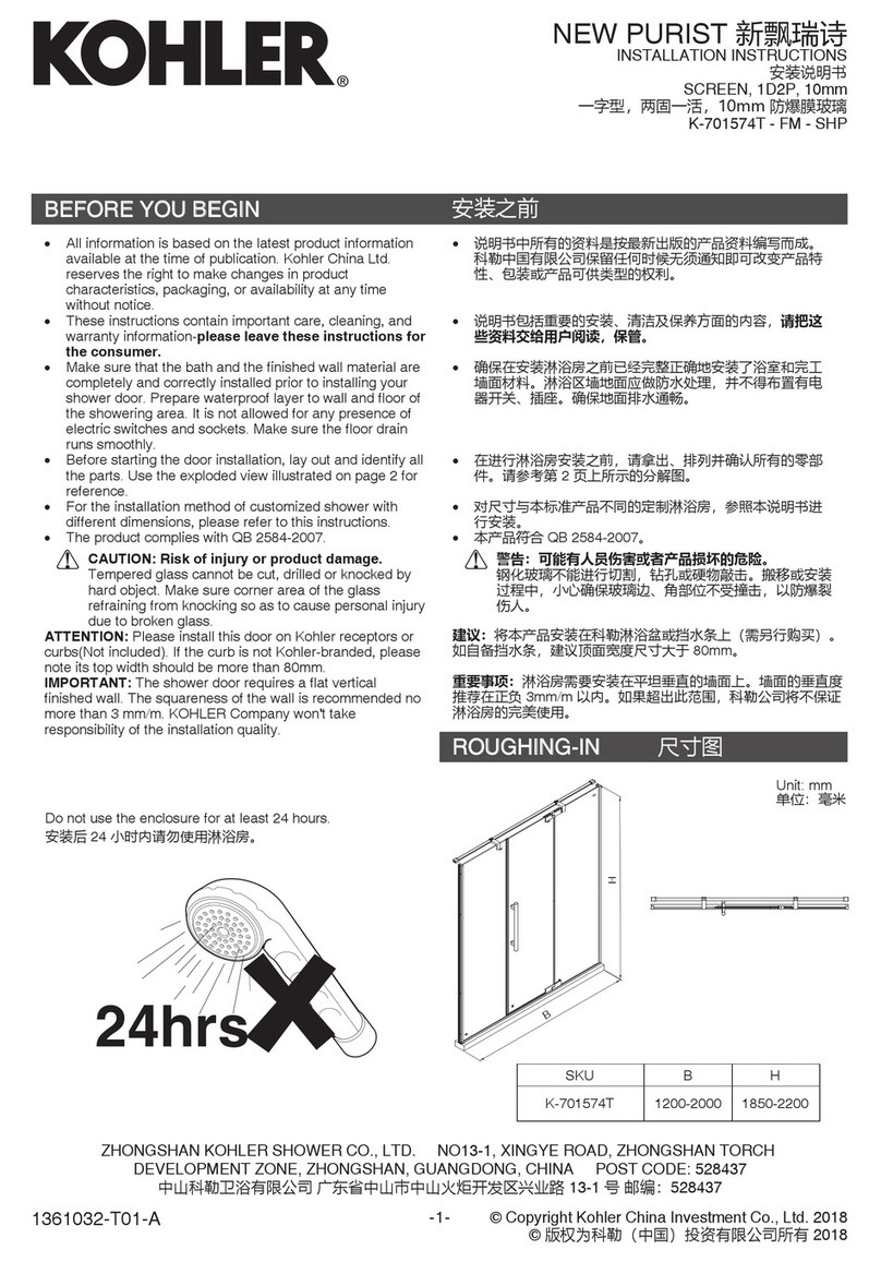 Kohler NEW PURIST K-701574T User manual