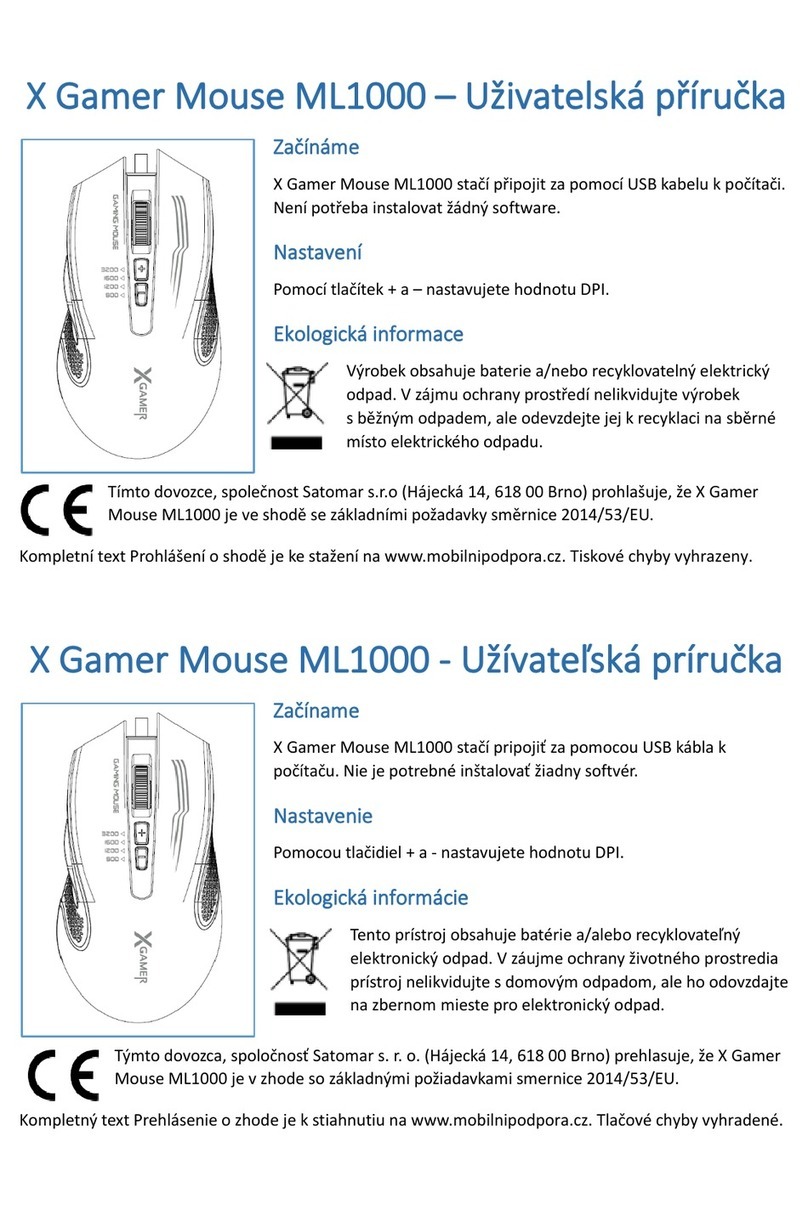X-Gamer ML1000 user manual