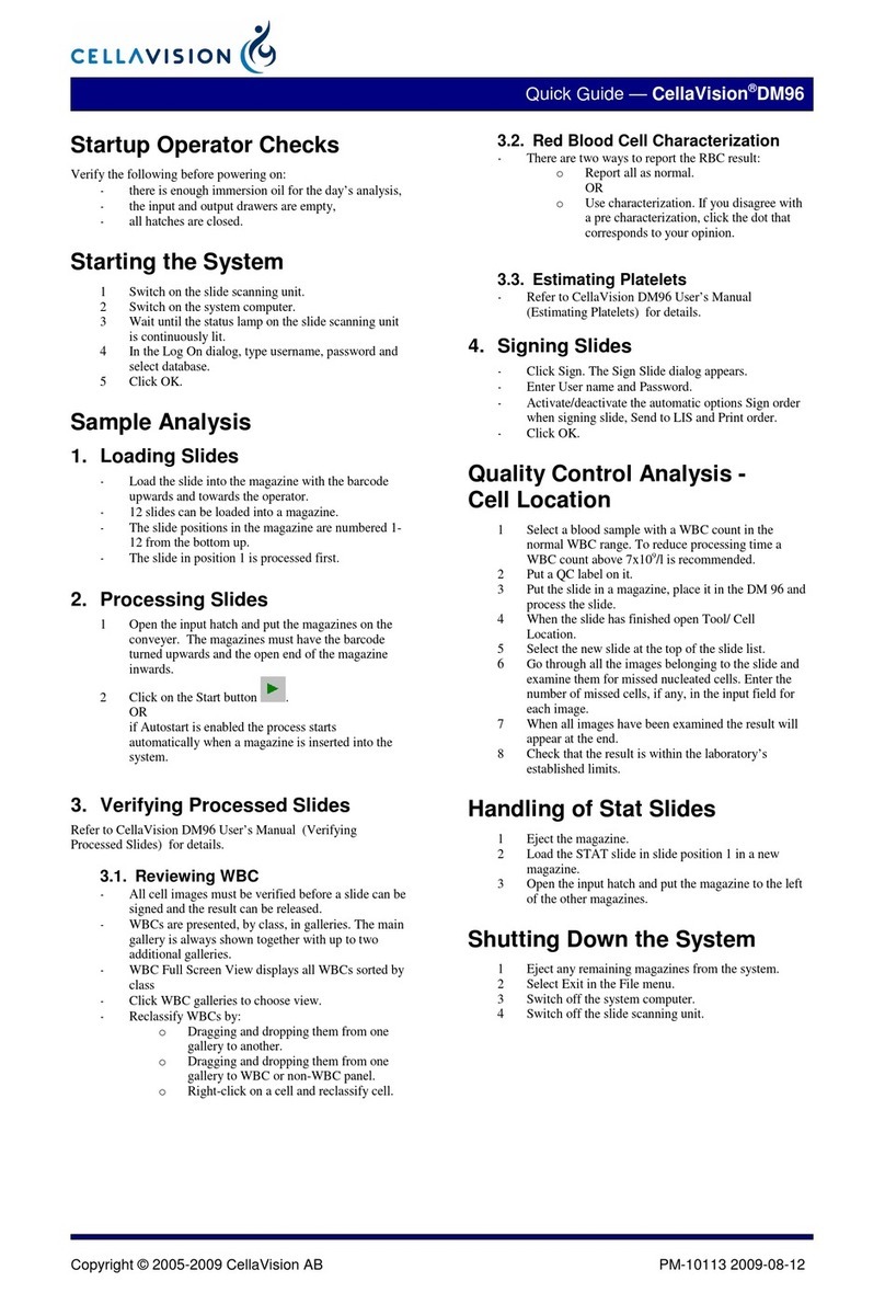 CellaVision DM96 quick guide