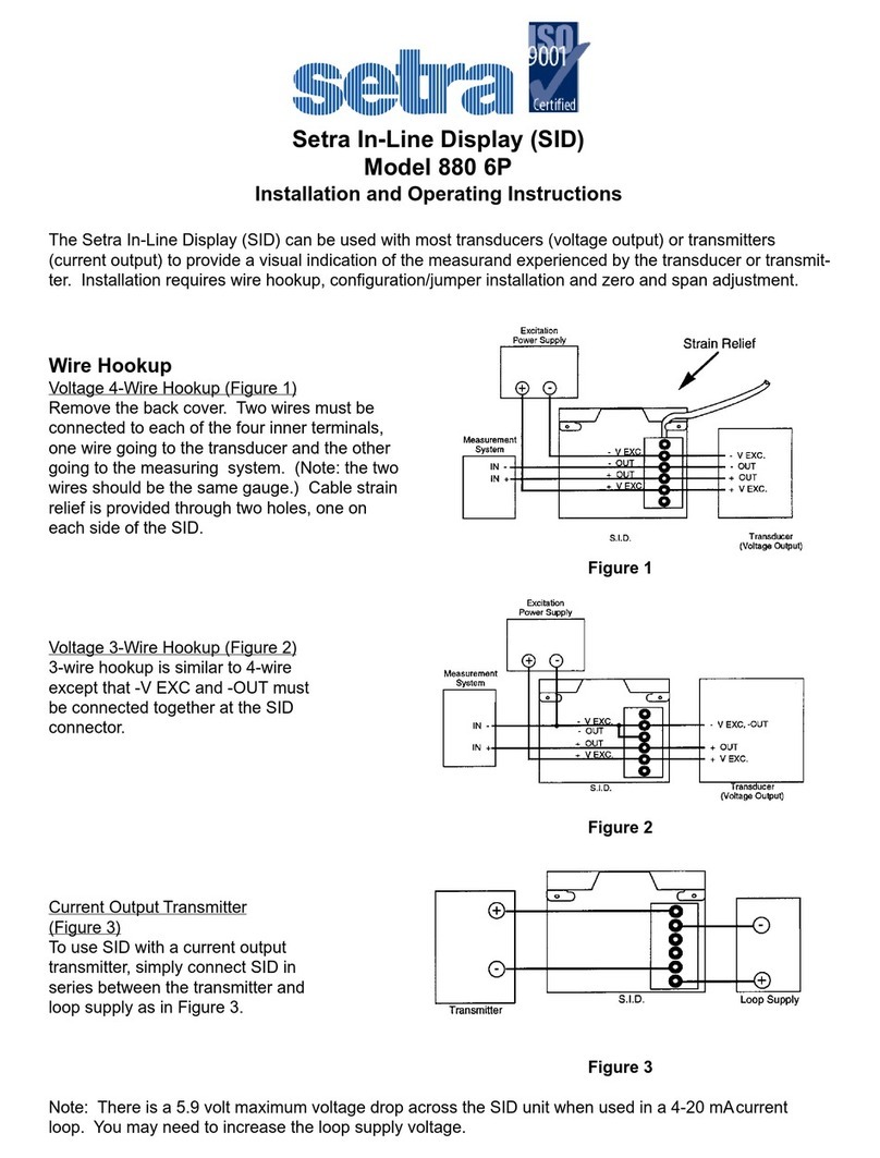 Setra Systems 880 6P User manual