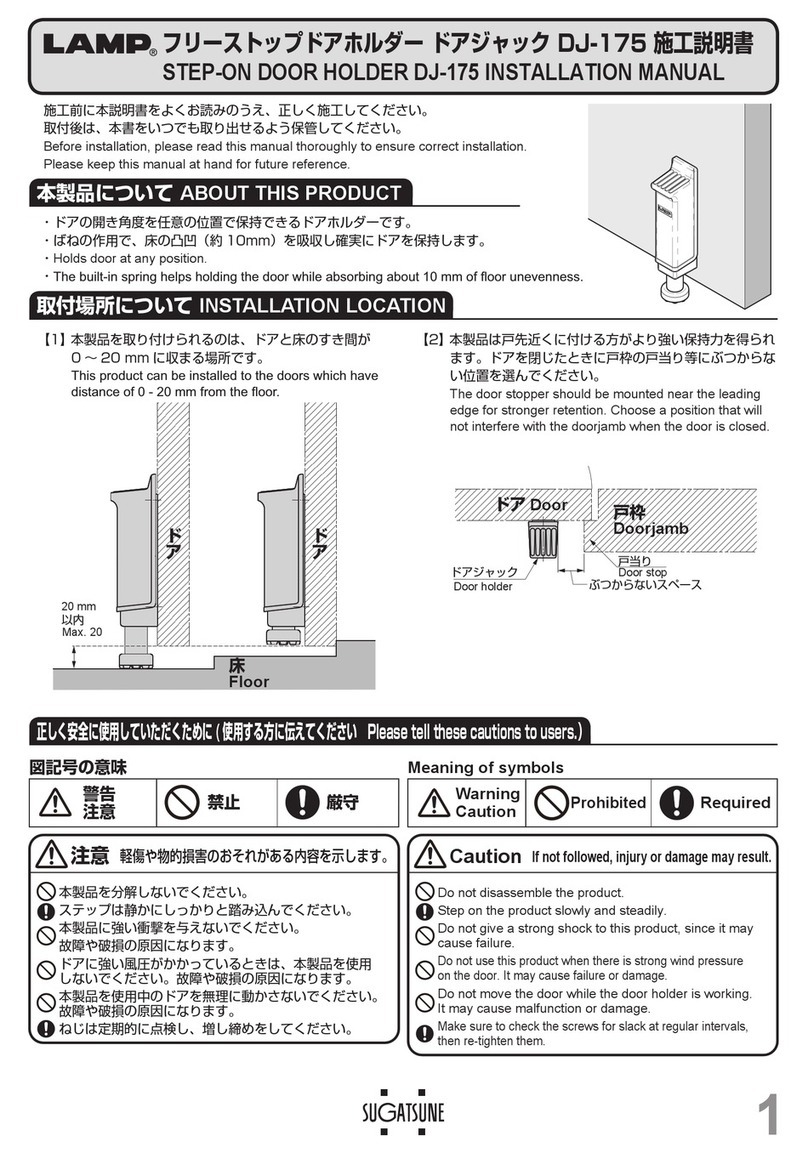 SUGATSUNE Lamp DJ-175 installation manual