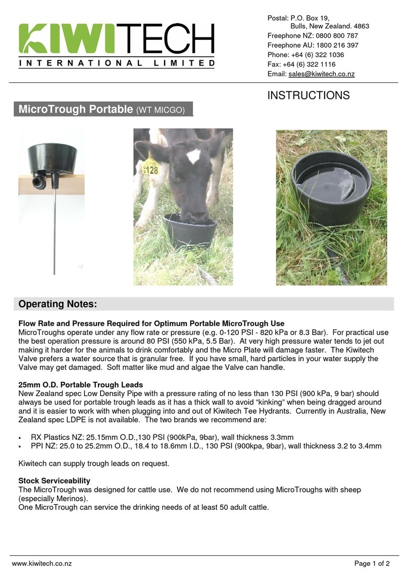 Kiwitech MicroTrough WT MICGO instructions