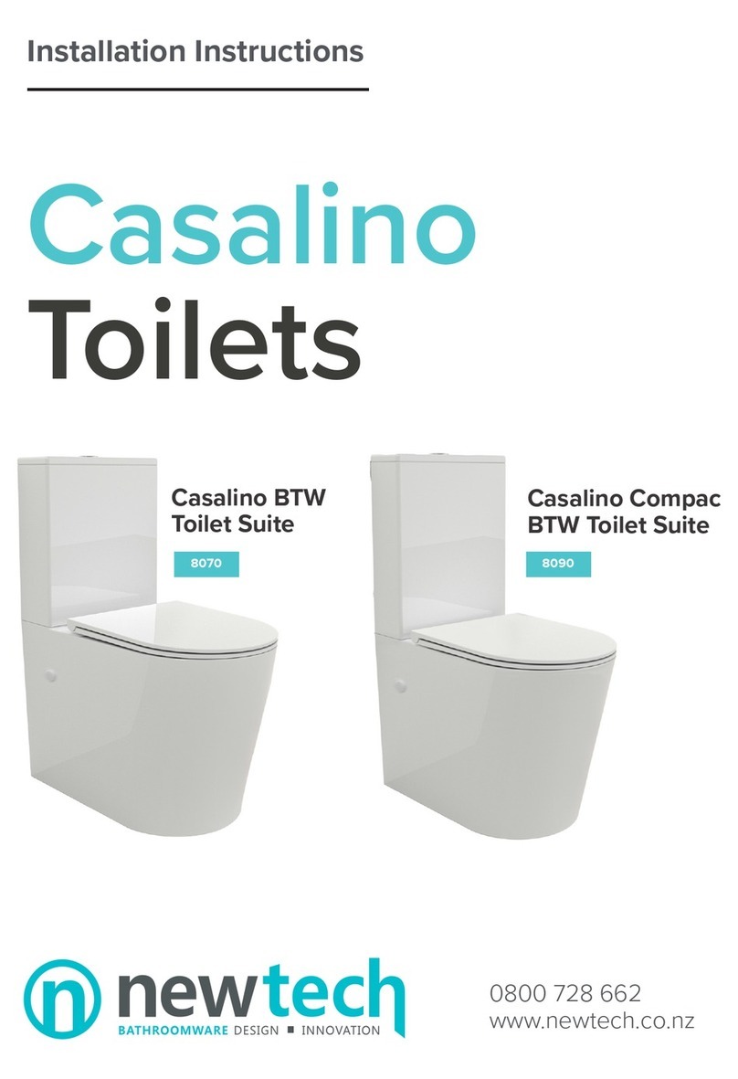 Newtech Casalino BTW Toilet Suite 8070 installation instructions