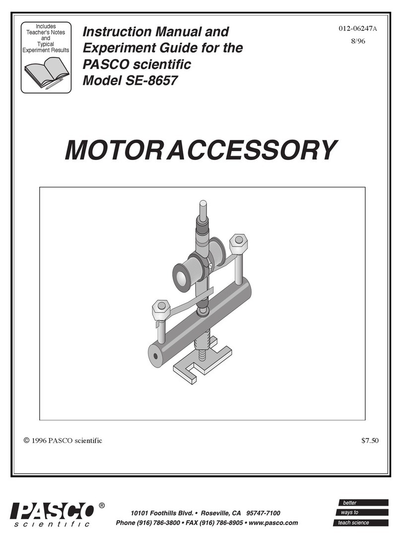 Pasco Scientific SE-8657 Instruction manual and experiment guide