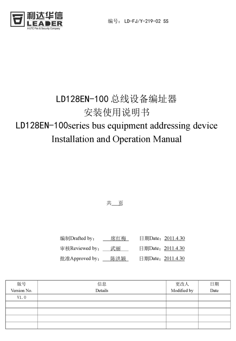 Leader LD128EN-100 Series Installation and operation manual