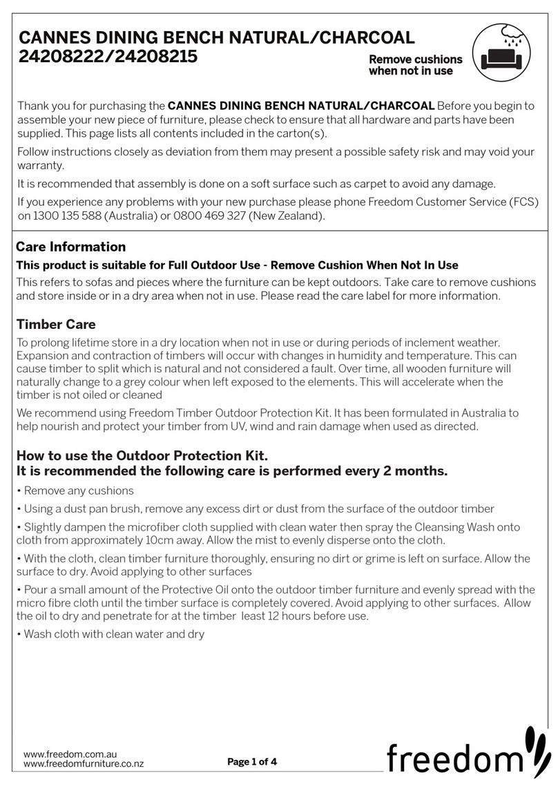Freedom CANNES 24208222 quick start guide Freedom CANNES 24208222 quick start guide