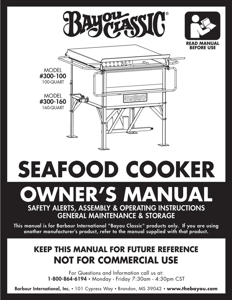 Bayou Classic 300-100 owner's manual