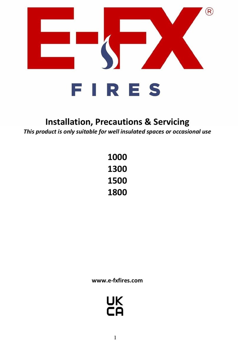 Flamerite Fires E-FX 1000 Installation, Precautions & Servicing