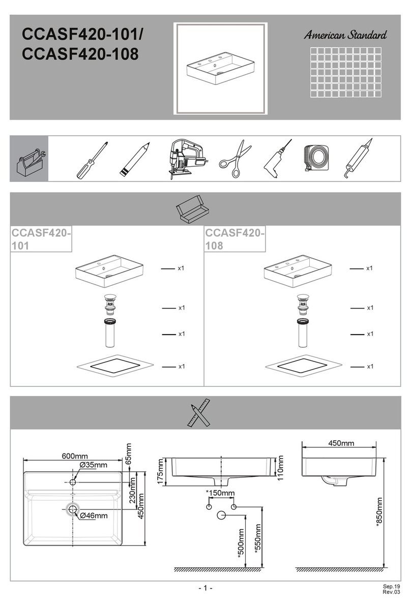 American Standard CCASF420-101 quick start guide