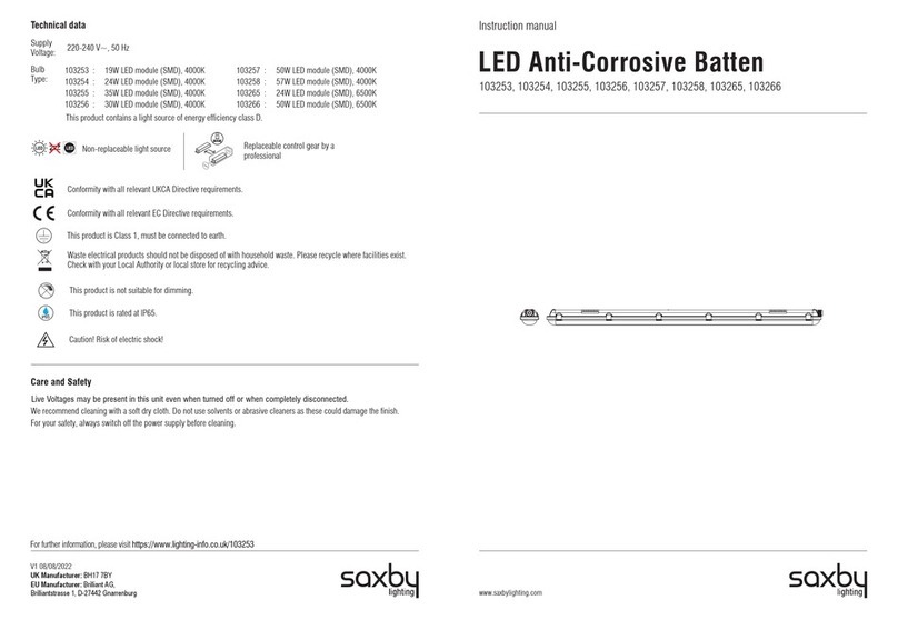 Saxby Lighting 103253 User manual