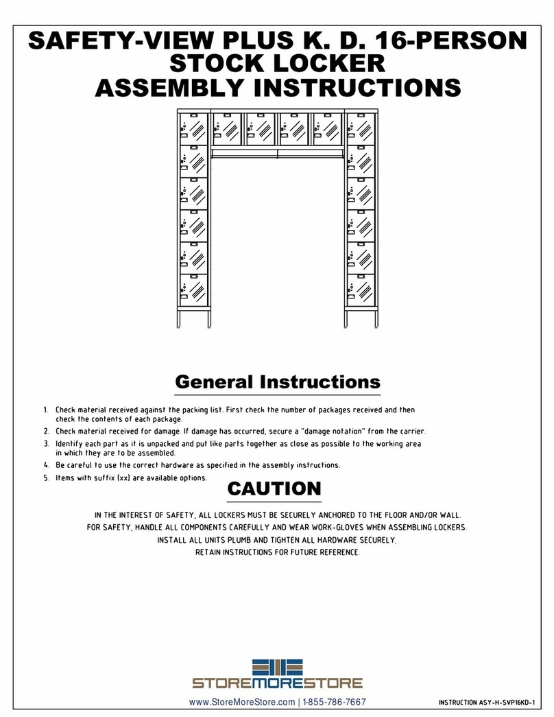 Store More Store Safety-View Plus KD Stock Locker Assembly instructions Store More Store Safety-View Plus KD Stock Locker Assembly instructions