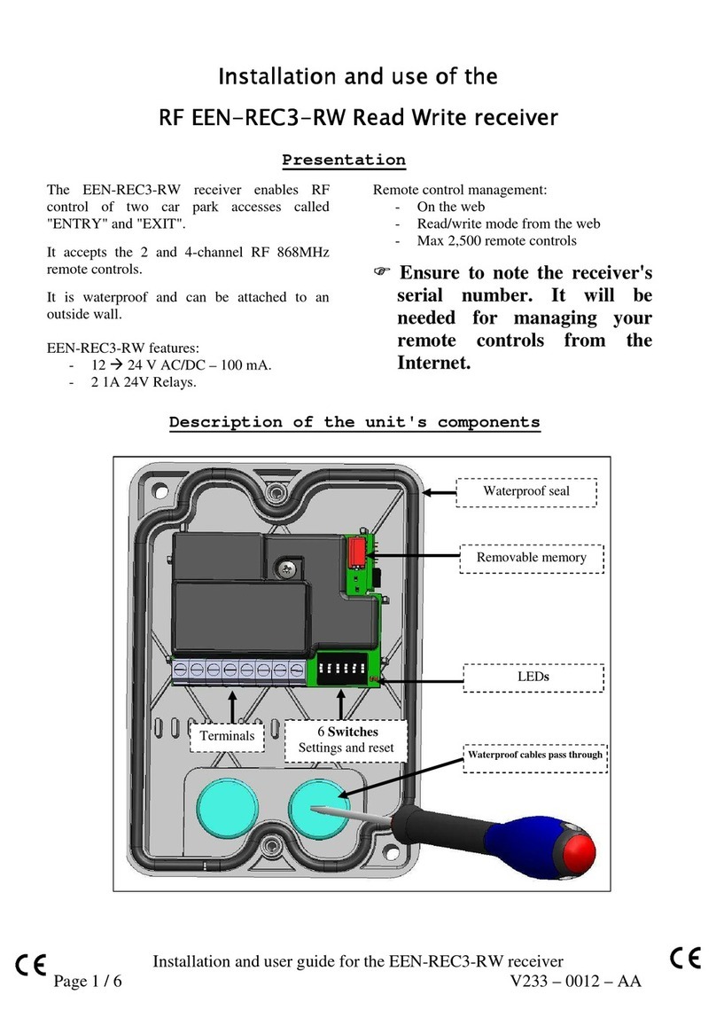 EasyGates EEN-REC3-RW Installation and use instruction