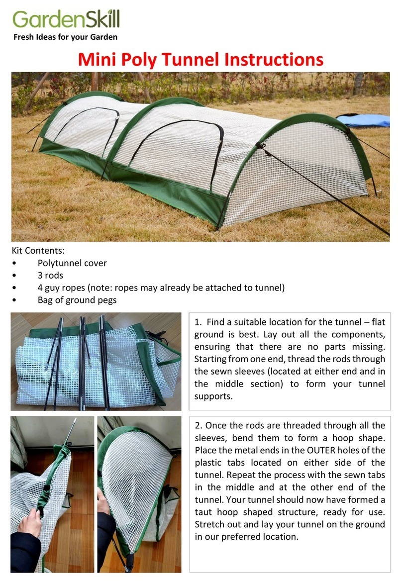 GardenSkill Mini Poly Tunnel instructions