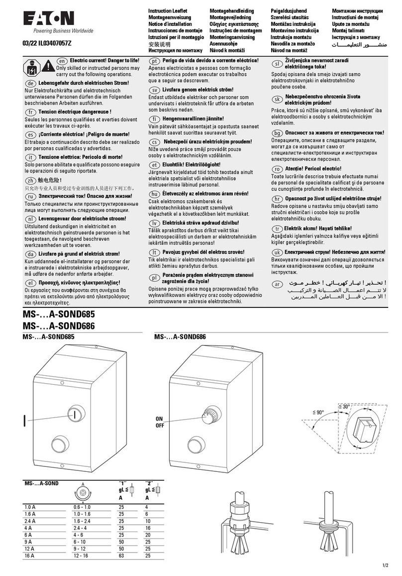 Eaton MS A-SOND685 Series Manual