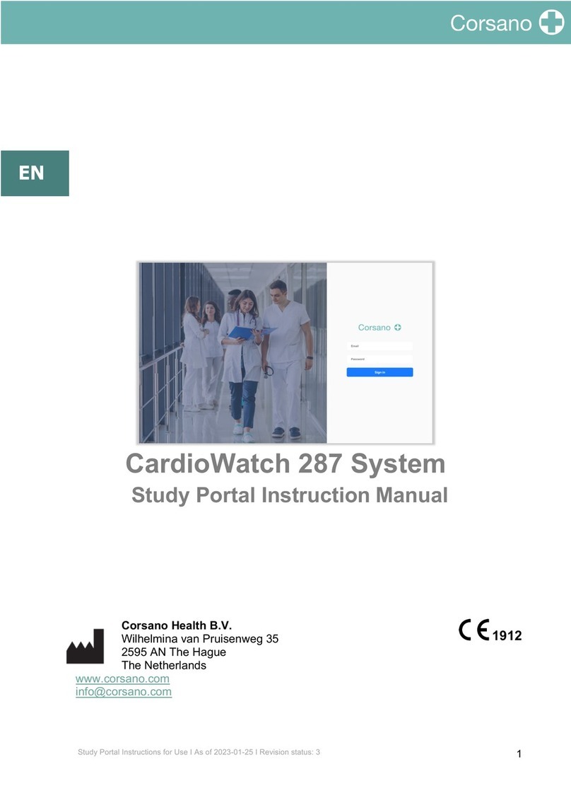 Corsano CardioWatch 287 instruction manual