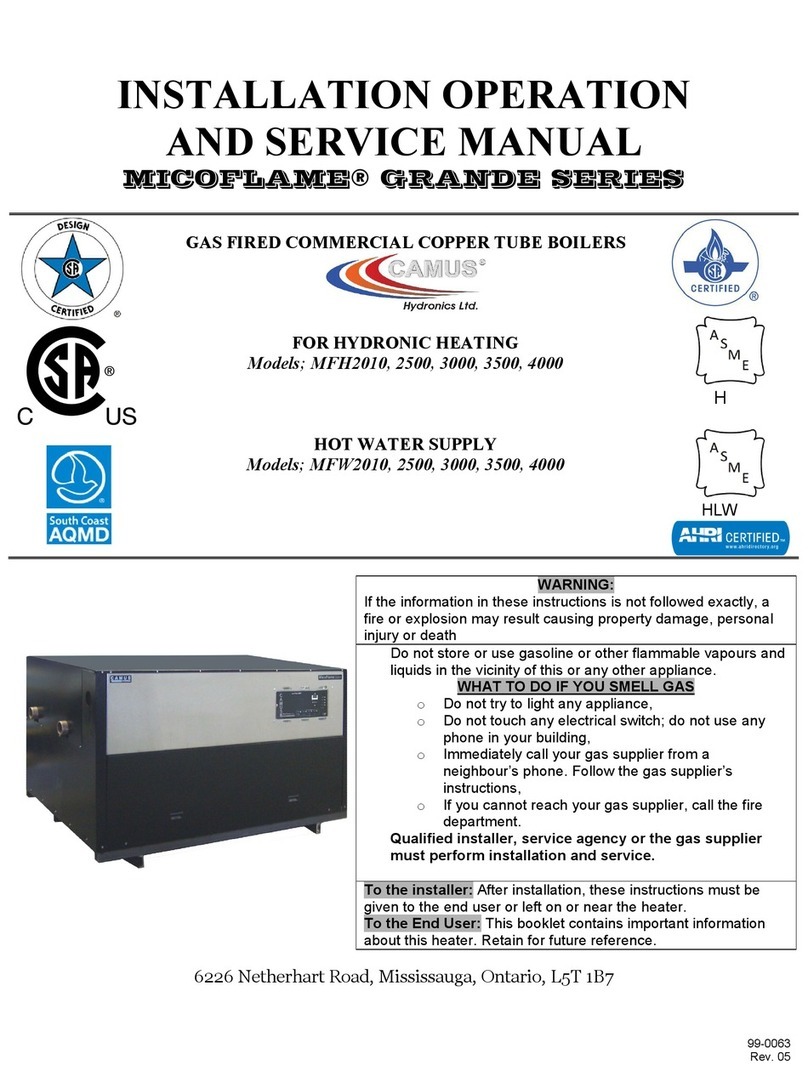 Camus Hydronics MICOFLAME GRANDE Series Setup guide Camus Hydronics MICOFLAME GRANDE Series Setup guide