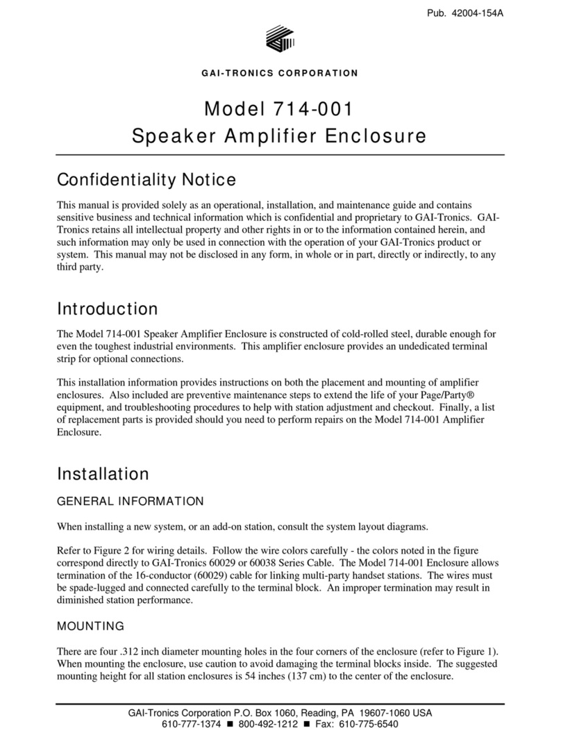 GAI-Tronics 714-001 manual