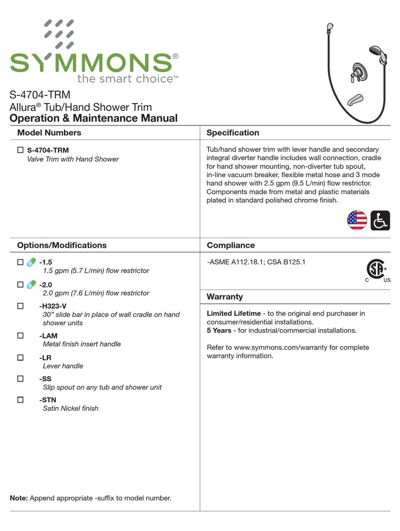 Symmons Allura S-4704-TRM Manual