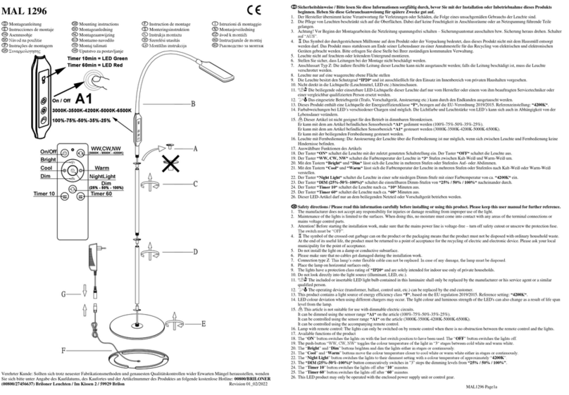 Briloner MAL 1296 Mounting instructions