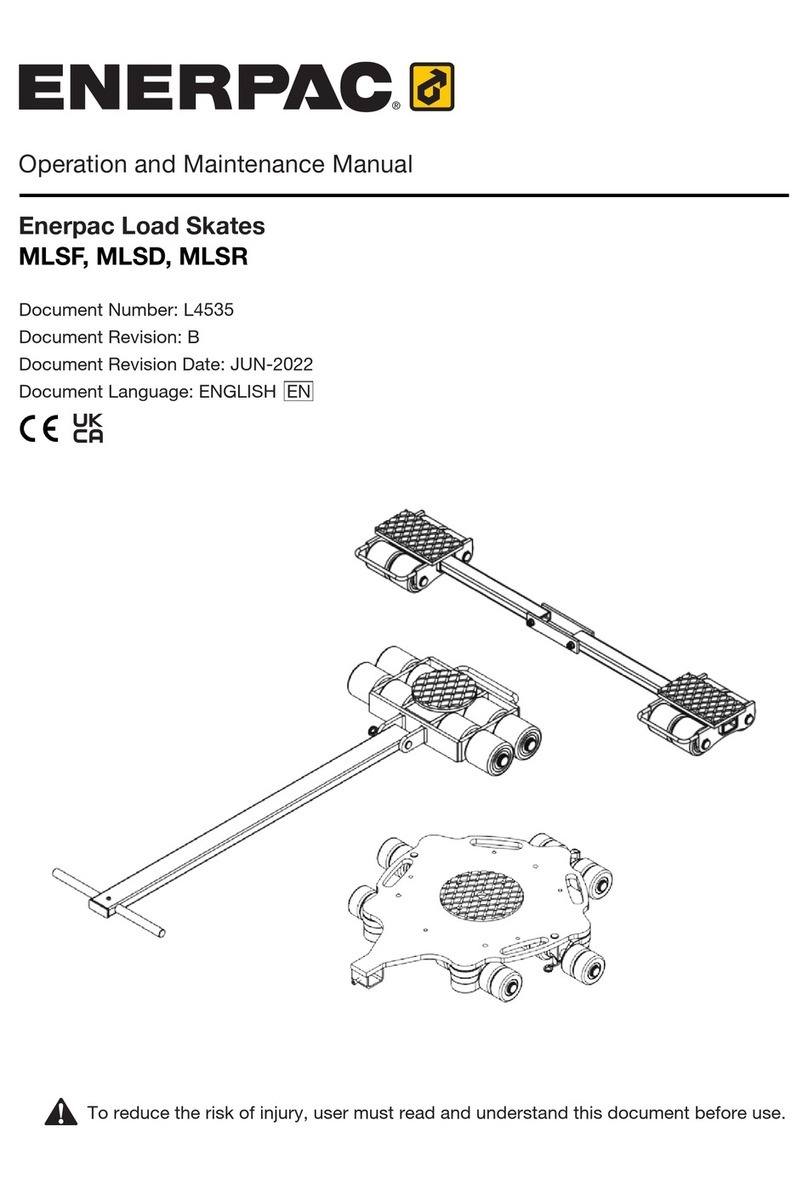 Enerpac MLSF3 Operation and maintenance manual