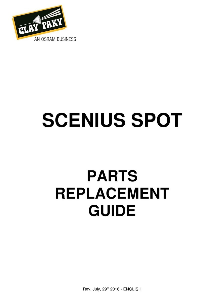 Osram Clay Paky Scenius Spot Parts Replacement Guide Osram Clay Paky Scenius Spot Parts Replacement Guide