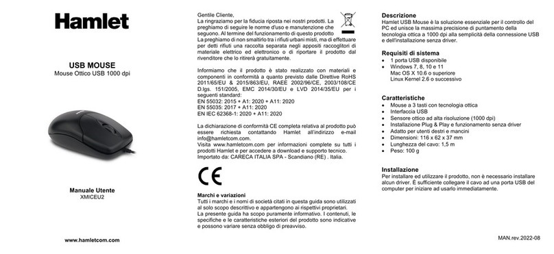 Hamlet XMICEU2 user manual