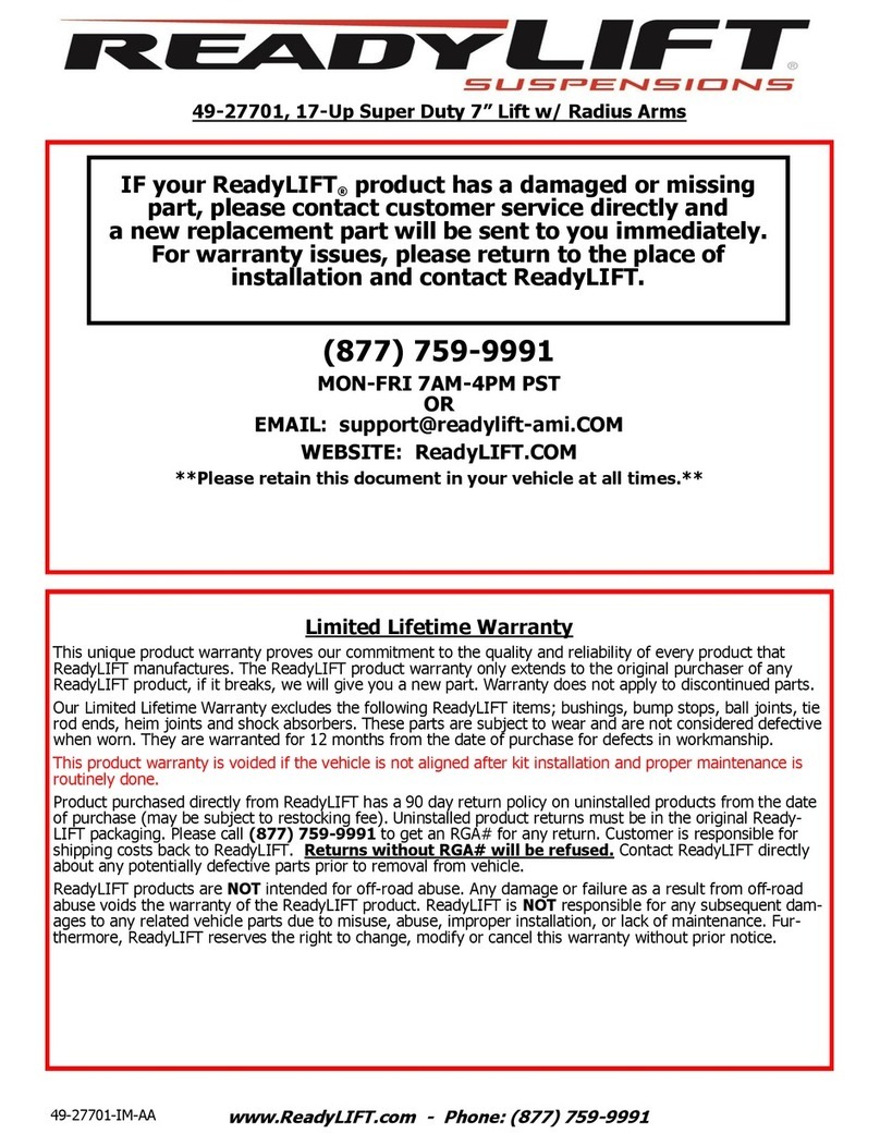 ReadyLift 49-27701 manual