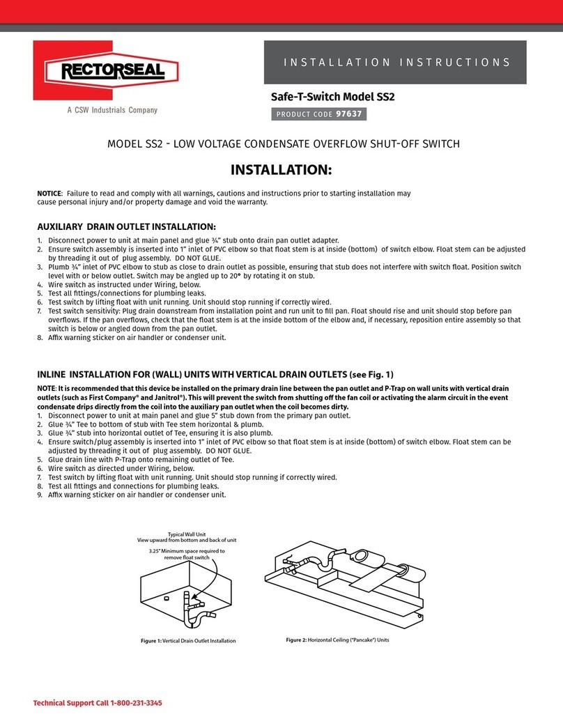 CSW RectorSeal Safe-T-Switch SS2 installation instructions