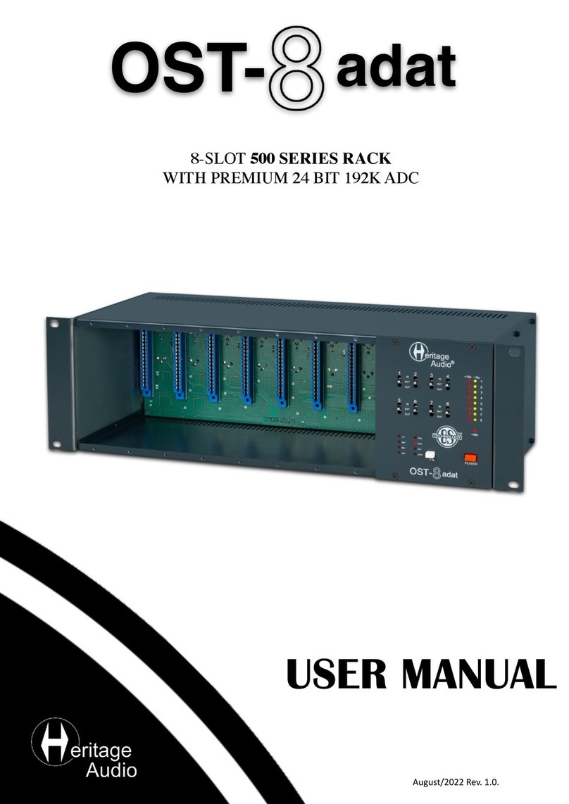 Heritage Audio OST-8 adat user manual