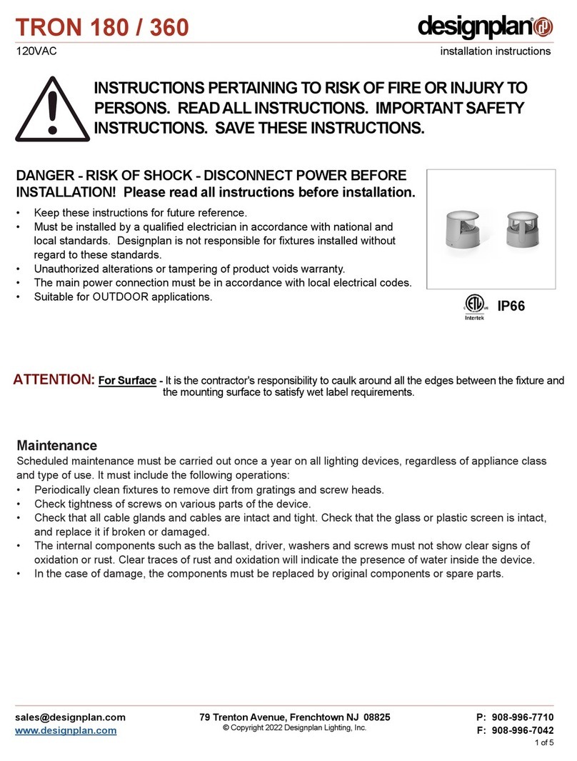 Designplan TRON 180 installation instructions