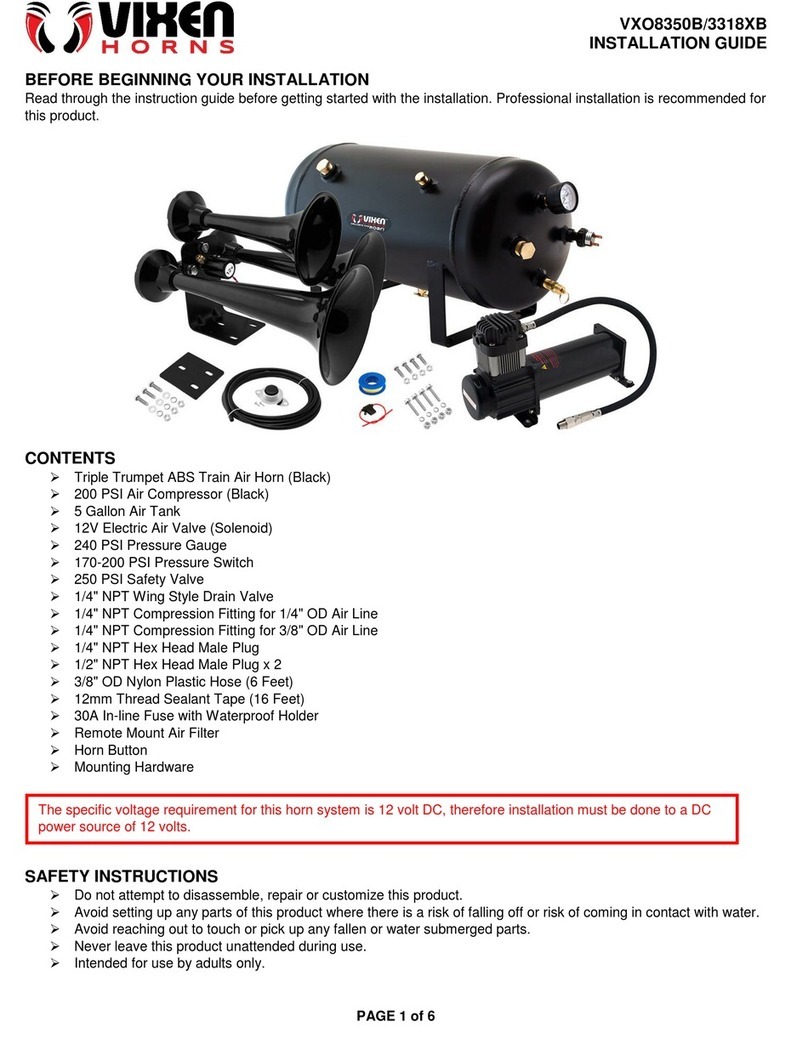Vixen Horns VXO8350B/3318XB installation guide