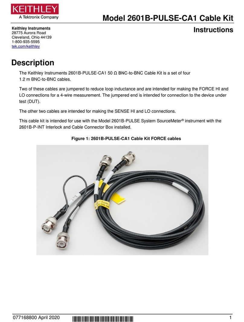 Tektronix KEITHLEY 2601B-PULSE-CA1 User manual