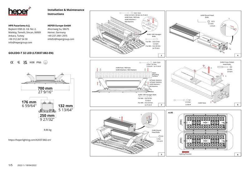 HEPER GOLEDO-T 32 LED Installation and operating instructions