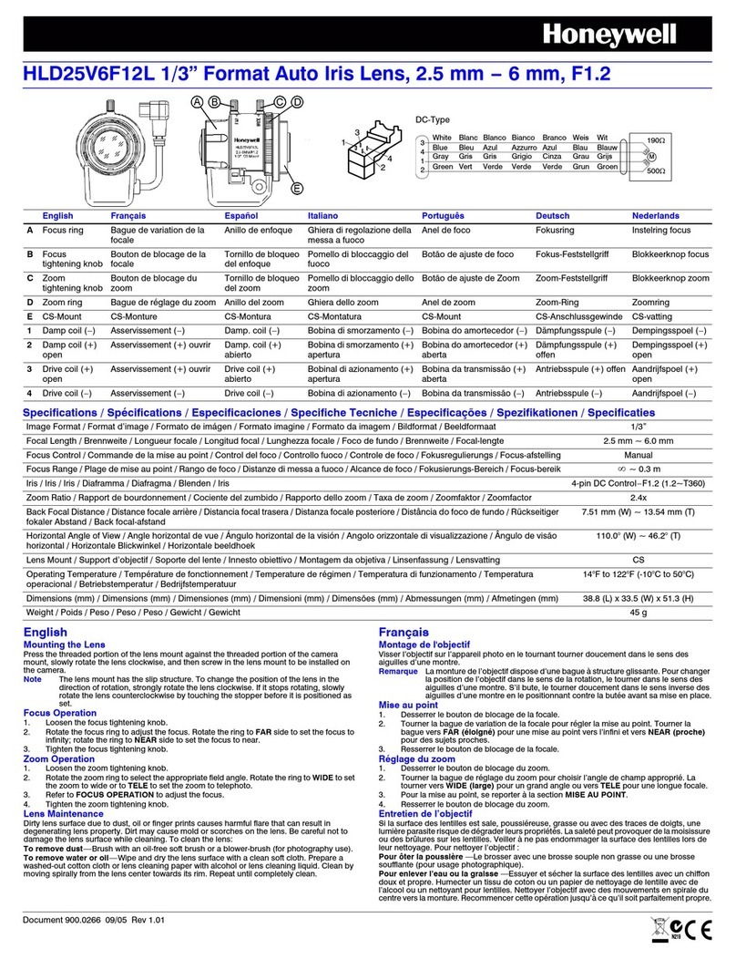 Honeywell HLD25V6F12L User manual