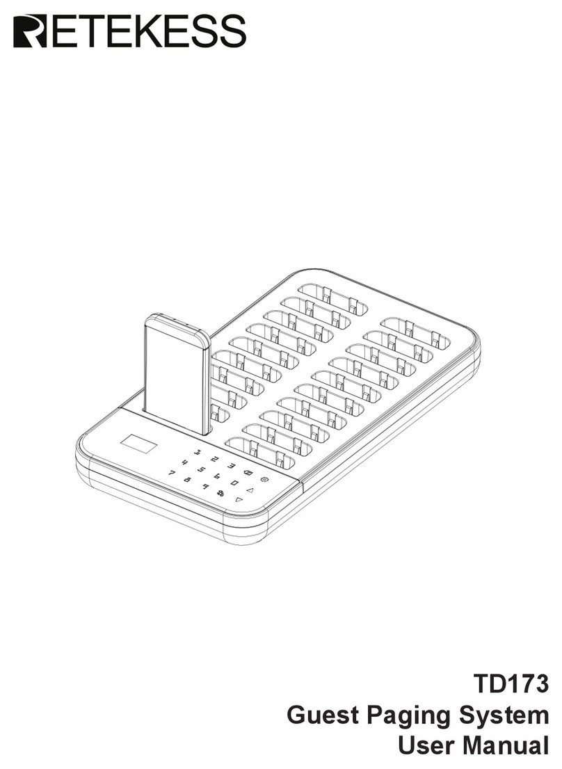 Retekess TD173 User manual Retekess TD173 User manual